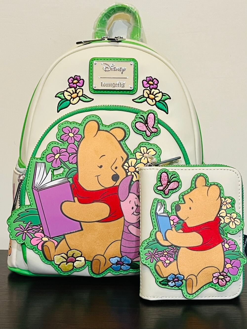 Loungefly Disney Winnie the Pooh Piglet & Pooh Reading Mini Backpack Wallet